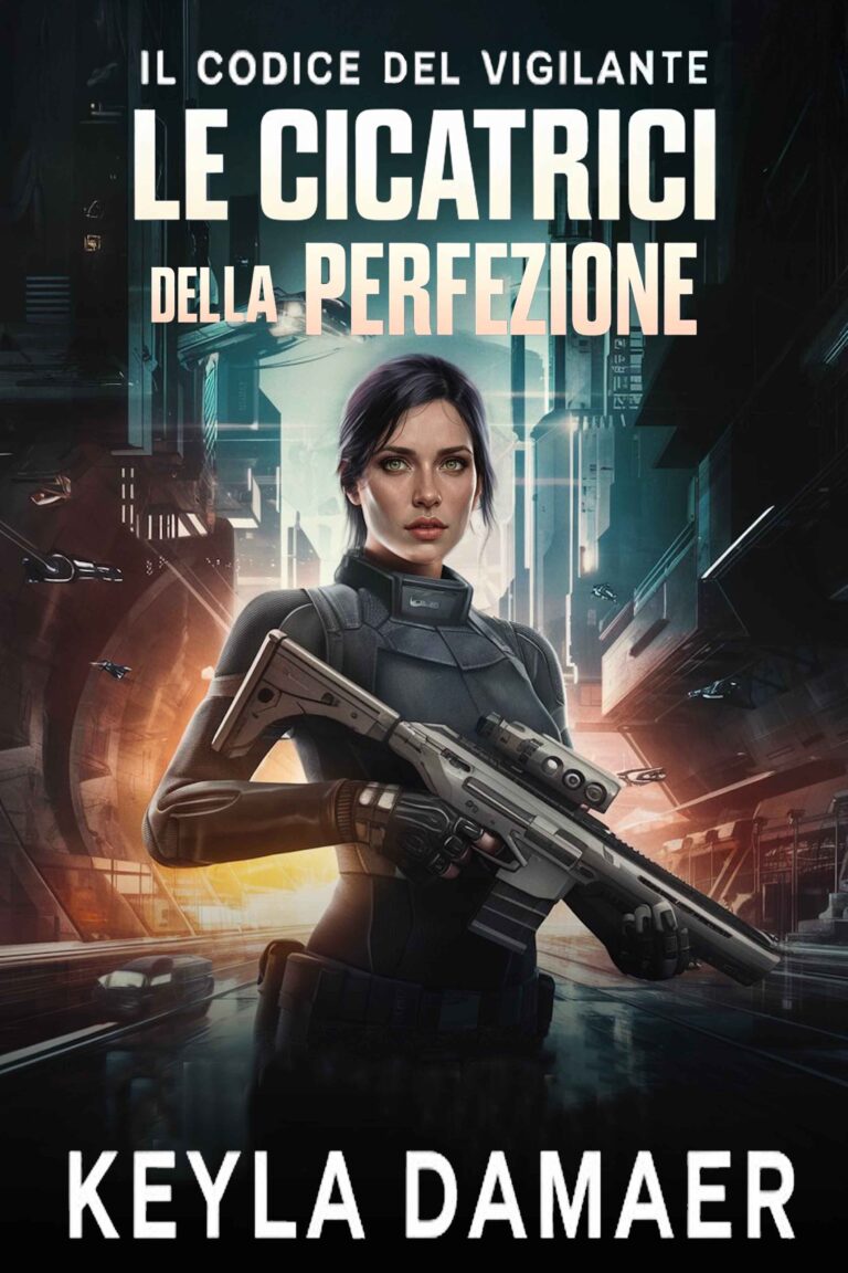 Copertina della serie Il Codice del Vigilante - Racconto Thriller Fantascientifico - Lauren Kutyna in uniforme