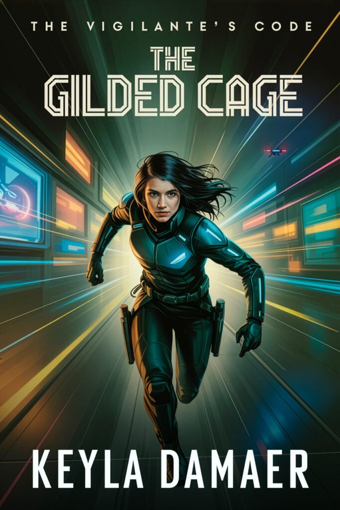 Cover of the series The Vigilante's Code - Sci-fi Thriller - Lauren Kutyna in uniform